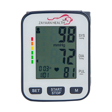 ZAYAAN HEALTH Wrist Fully Automatic Blood Pressure Monitor BLZH-WBPM-D1